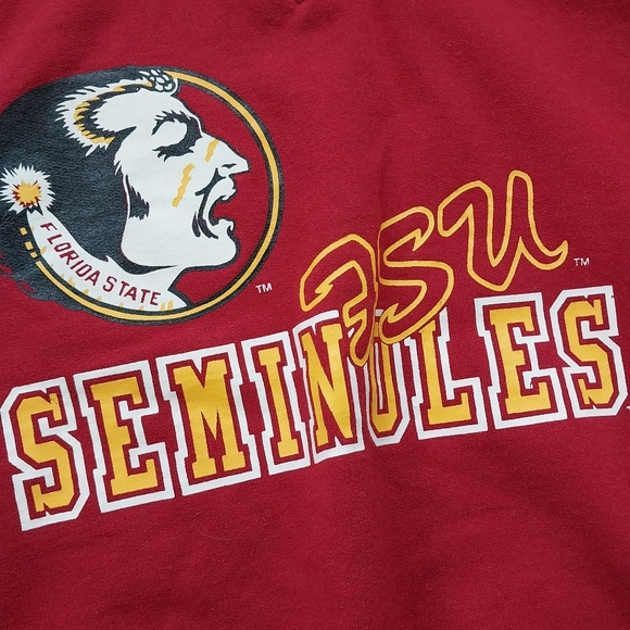VINTAGE 90s FLORIDA STATE SEMINOLES 1/4 ZIP SWEATSHIRT - Picture 3 of 5